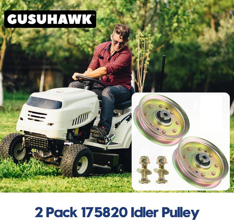 GUSUHAWK 2 Pack 175820 Pulley Replaces Husqvarna 596481401, 532175820, 539107620, Craftsman 175820 for Husqvarna MZ52 MZT52 MZ54 MZ61 MZ6128 MZT61 GTH2548 YTH2448 Z4824, Craftsman GT5000 Lawn Tractors - Image 2